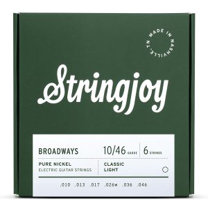 Stringjoy Broadway Pure Nickel Electric Guitar Strings