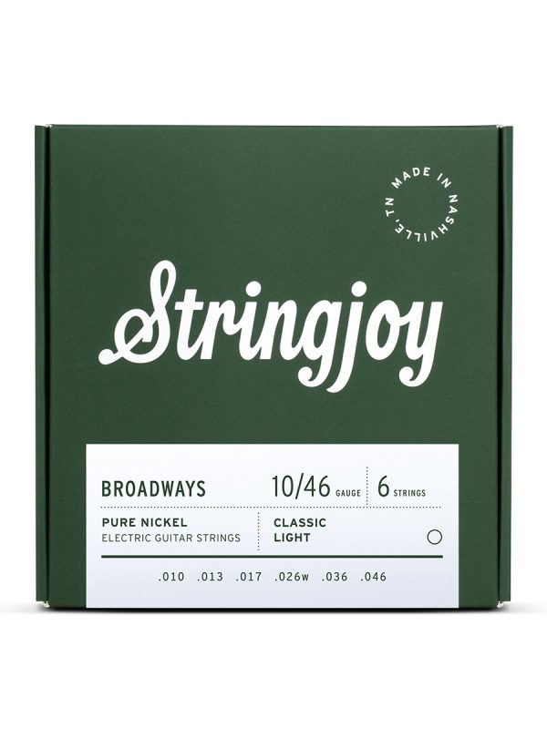 Stringjoy Broadway Pure Nickel Electric Guitar Strings